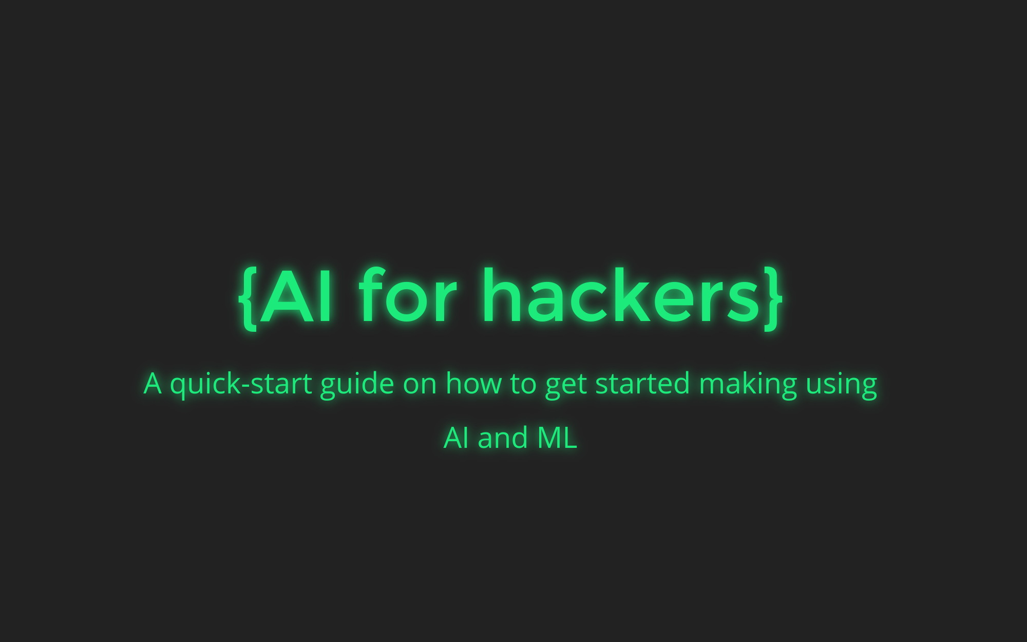 Hackerspace talk: AI for makers